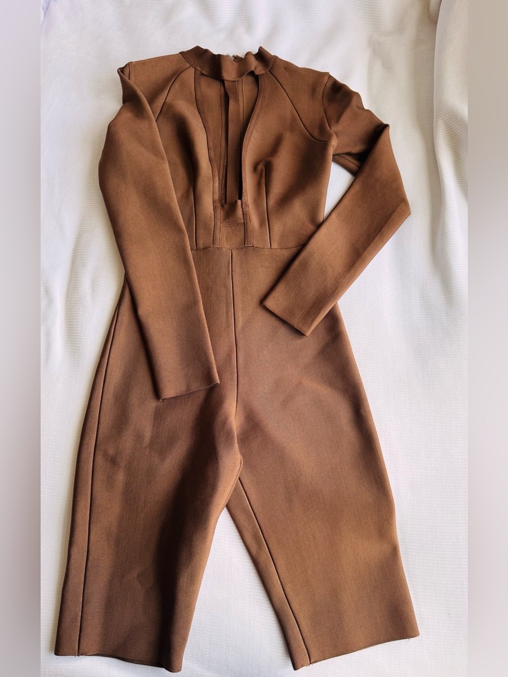 House of CB Comella bandage jumpsuit elevated Avant-Garde sculpting/contouring - Picture 2 of 6